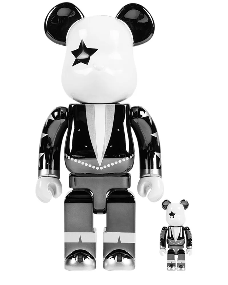 Medicom Toy x KISS Star Child BE@RBRICK 100% and 400% Figuren-Set Grau