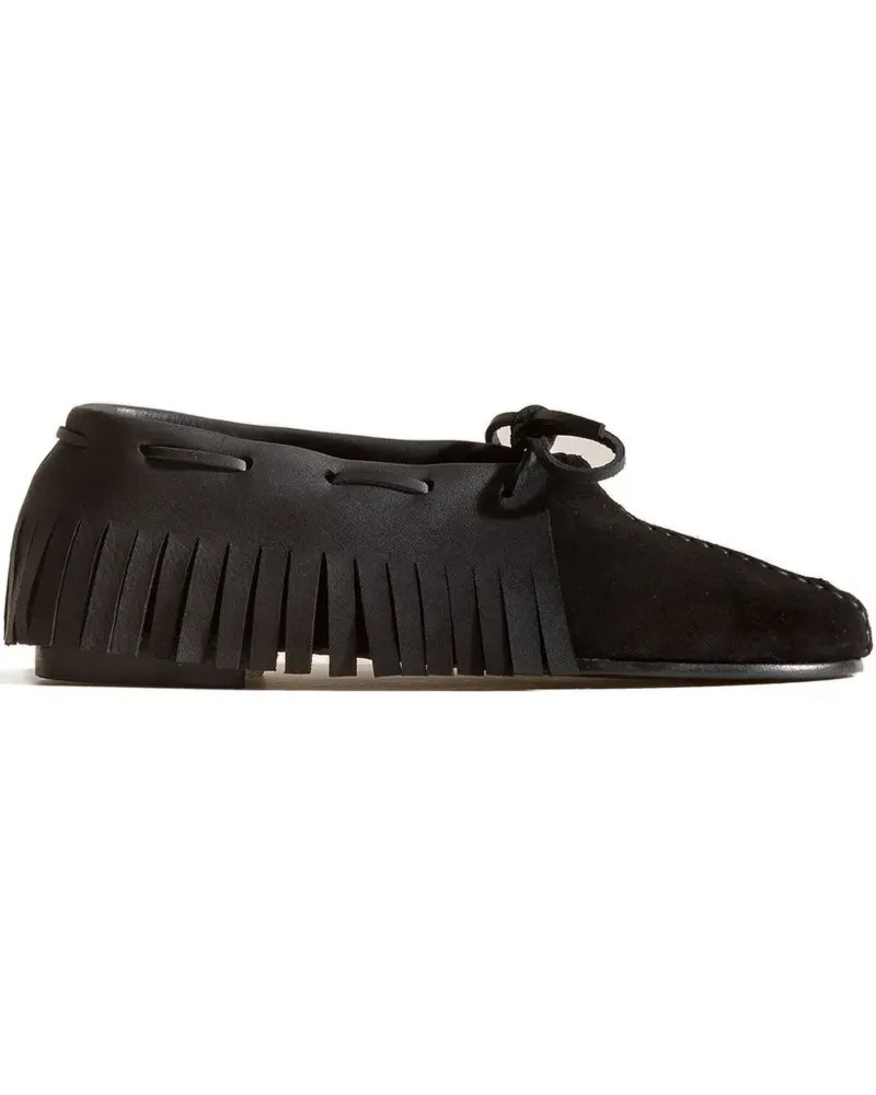 HEREU Tilla fringes loafers - Schwarz Schwarz
