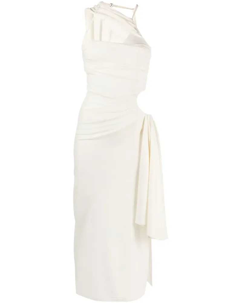 Jacquemus Asymmetrisches Abanada Kleid - Weiß Weiß