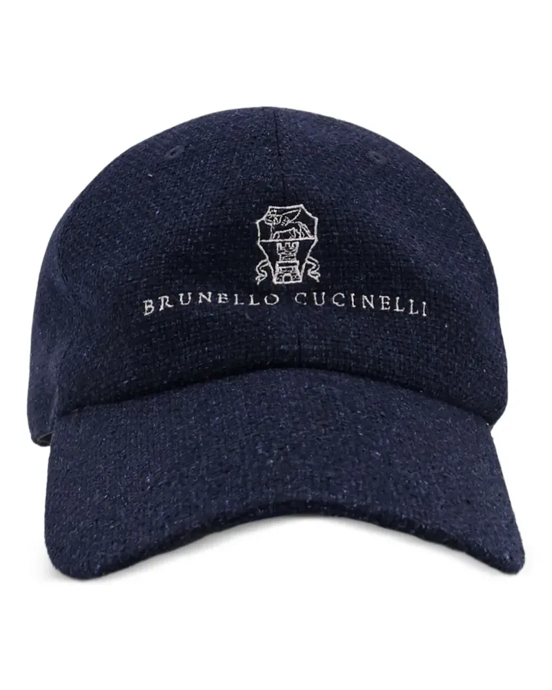 Brunello Cucinelli logo baseball cap - Blau Blau