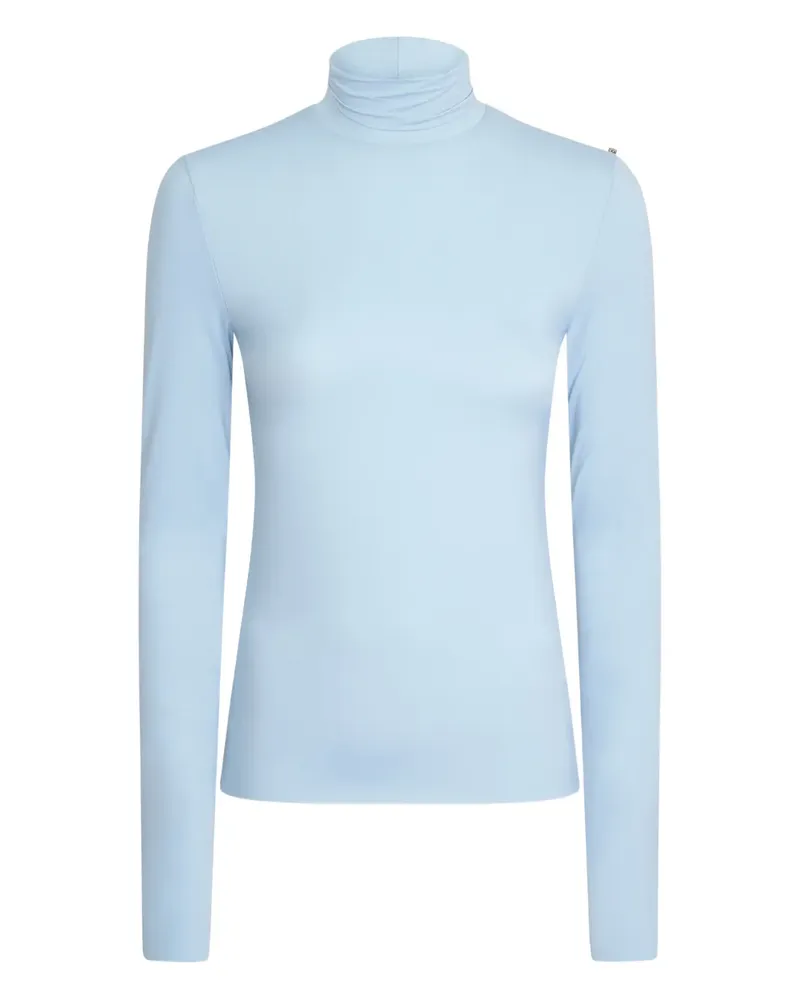 Max Mara Oberteil mit Rollkragen - Blau Blau