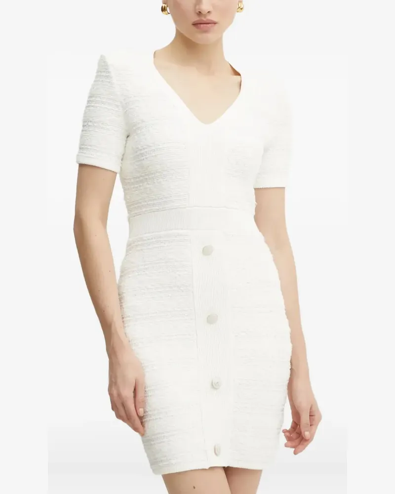 MARCIANO Los Angeles Kurzärmeliges Amelia Minikleid - Weiß Weiß
