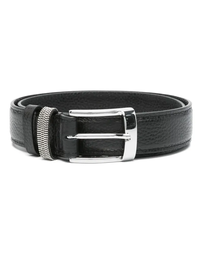 Peserico Gürtel aus Leder - Schwarz Schwarz