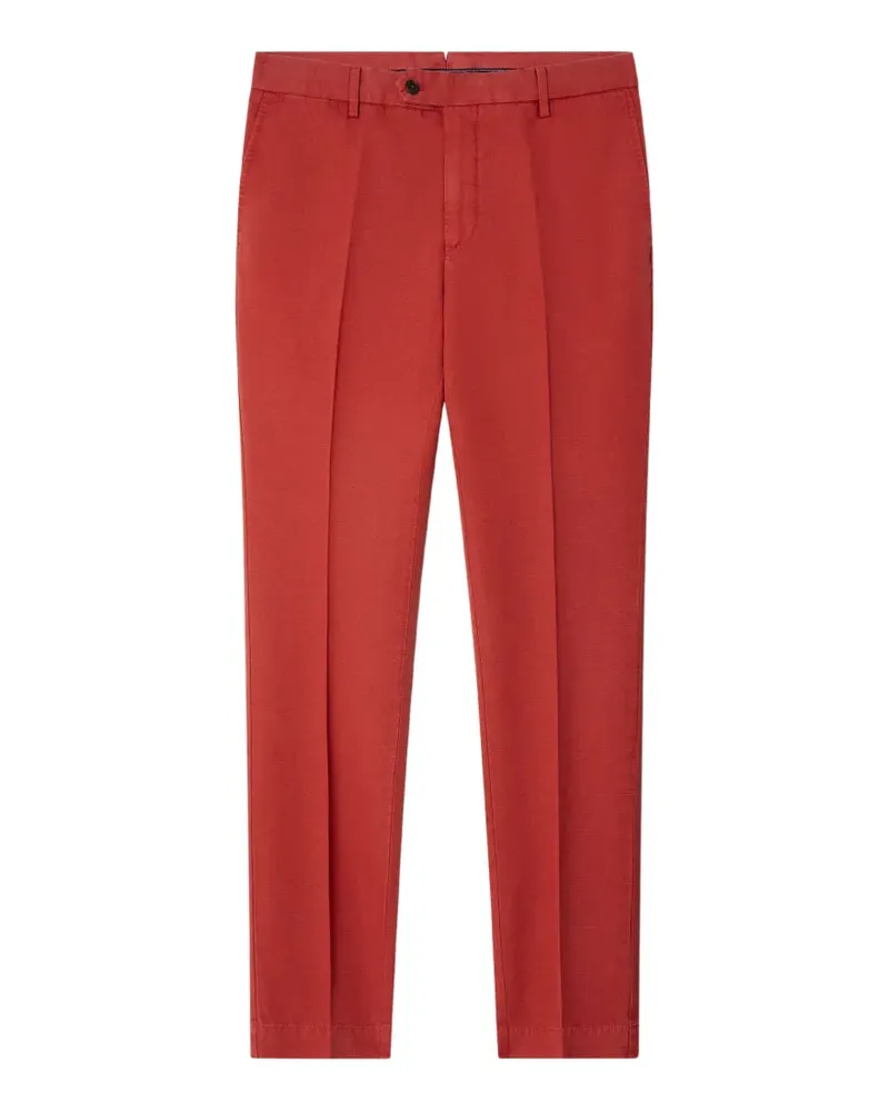 Hackett Slim-Fit-Hose mit Bügelfalten - Rot Rot