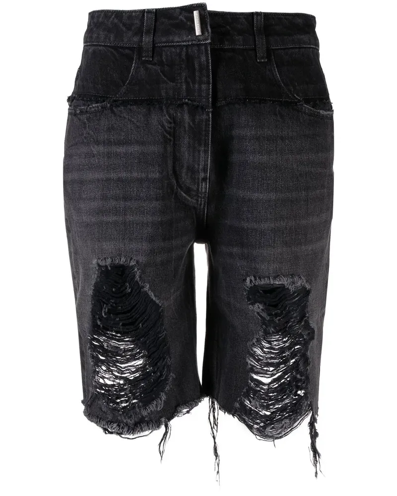 Givenchy Knielange Jeans-Shorts - Schwarz Schwarz
