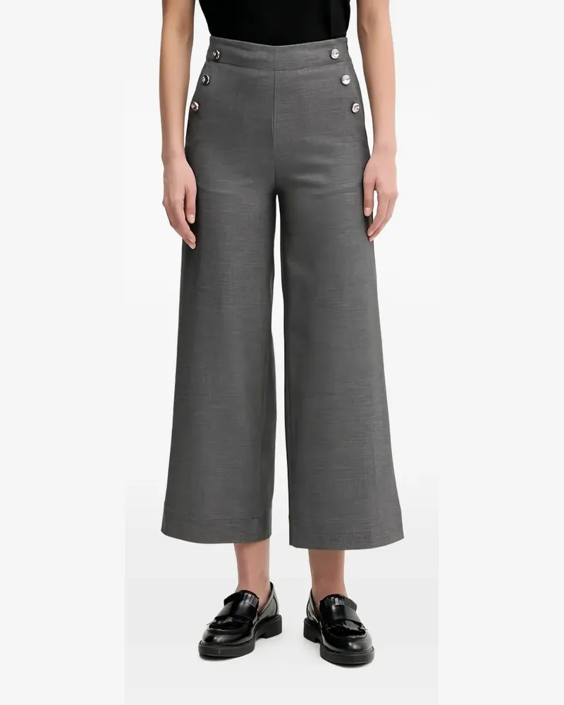 Benetton button-detail trousers - Grau Grau