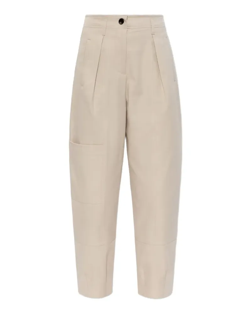 Max Mara Plissierte Tapered-Hose - Nude Nude