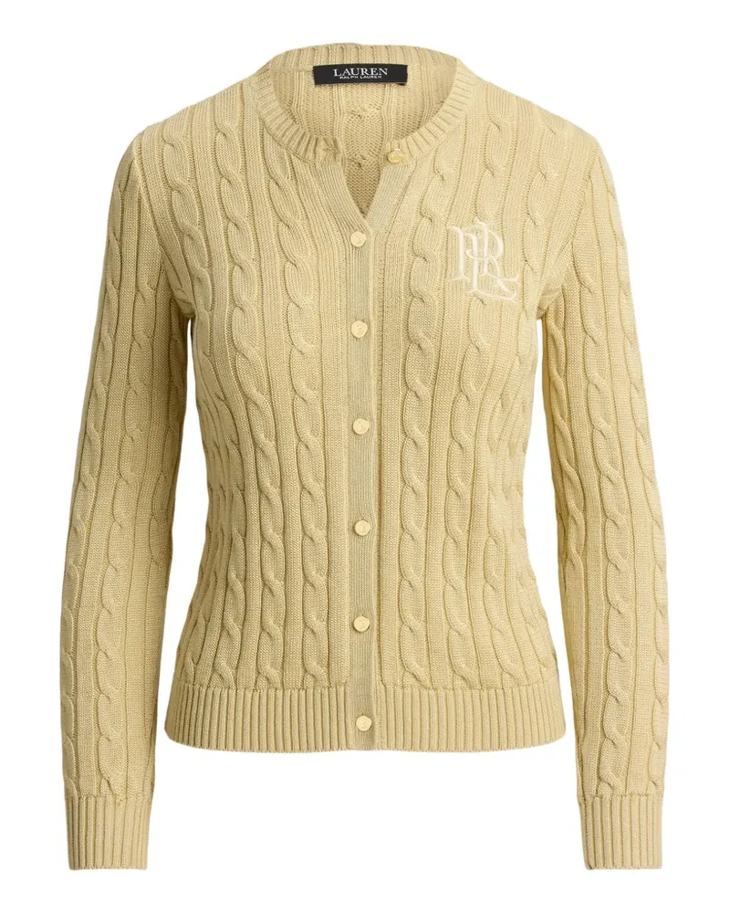 Ralph Lauren Cardigan mit Zopfmuster - Gelb Gelb