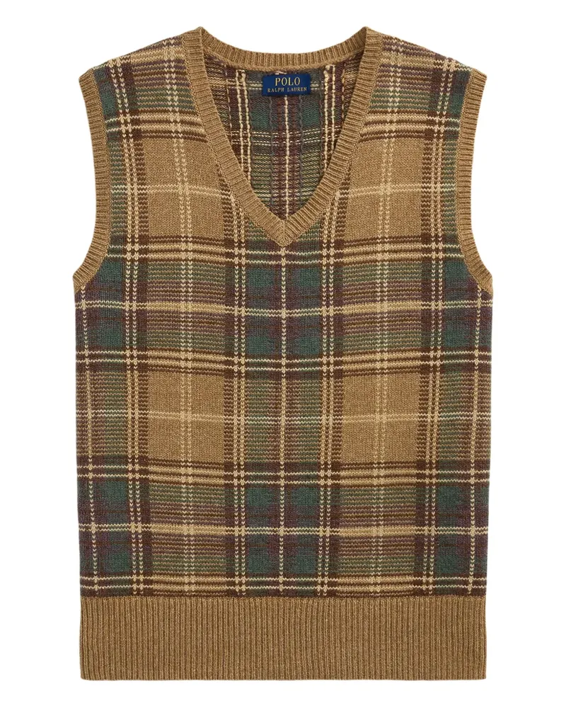 Ralph Lauren Karierter Pullunder - Braun Braun