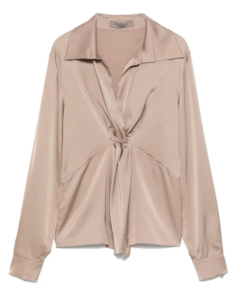 D.EXTERIOR Bluse mit Raffungen - Braun Braun