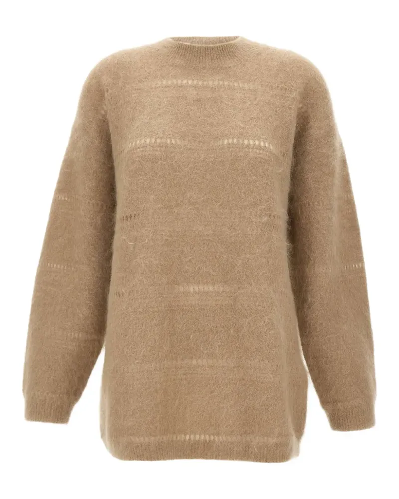 The Garment Roma Boxy Lochstrickpullover - Nude Nude