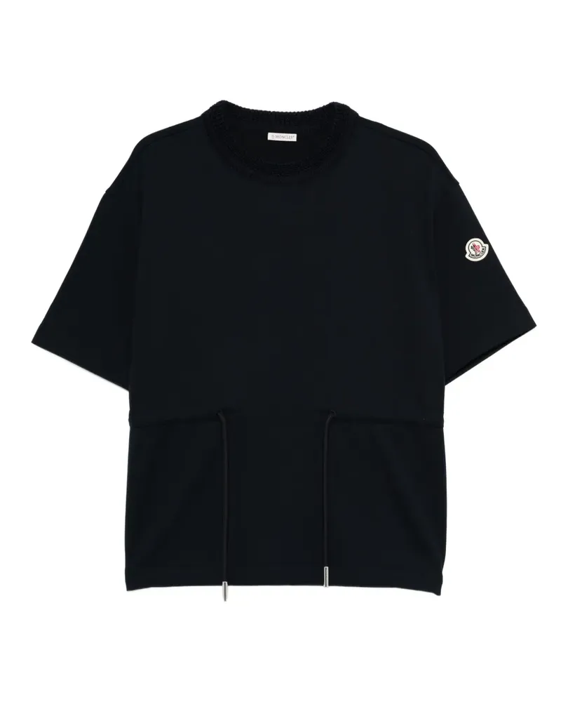 Moncler T-Shirt mit Kordelzug - Blau Blau