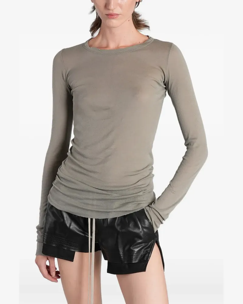 Rick Owens exposed-seam long-sleeve sweater - Nude Nude