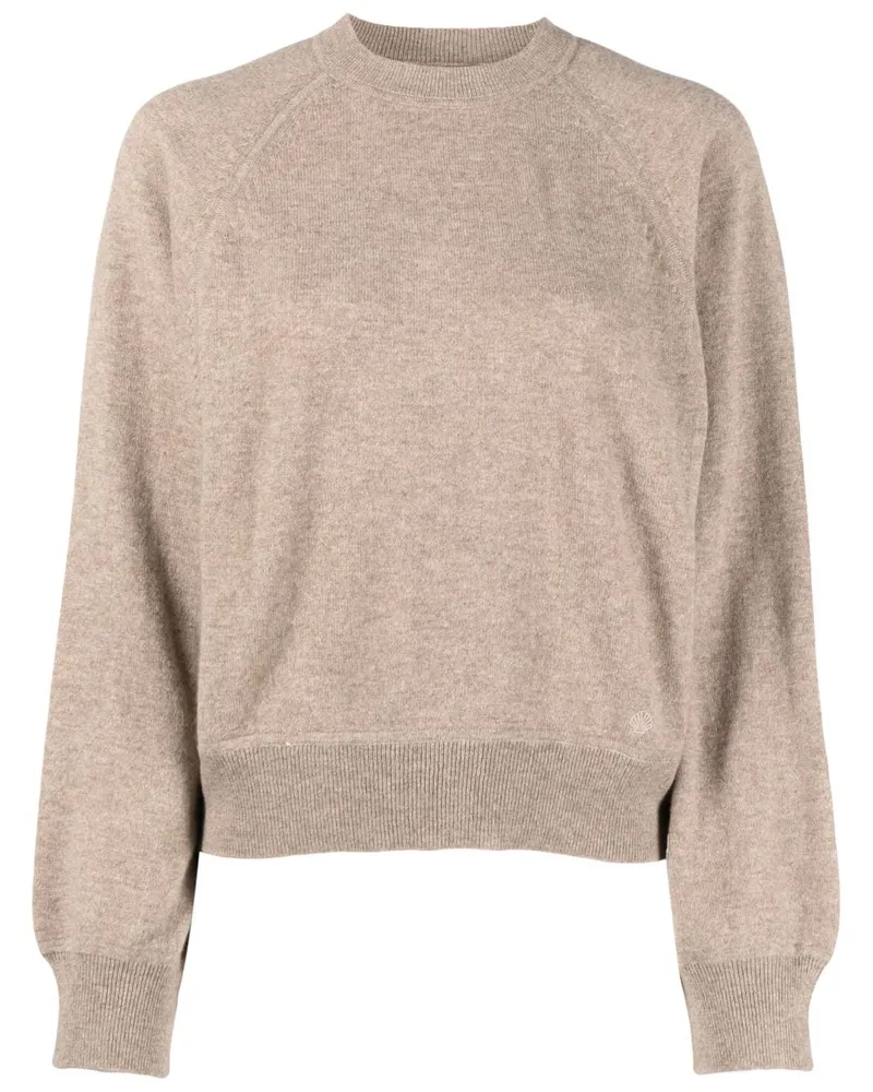 Loulou Studio Kaschmirpullover mit Rundhalsausschnitt Nude