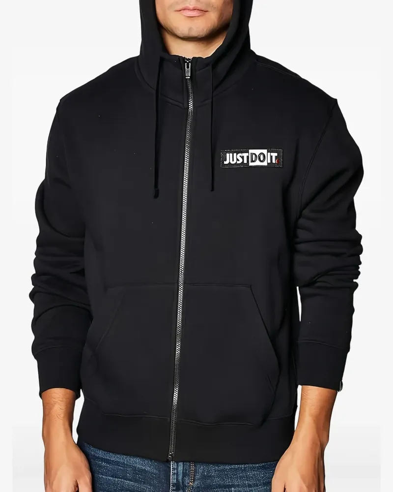 Nike Kapuzenjacke mit Logo - Schwarz Schwarz