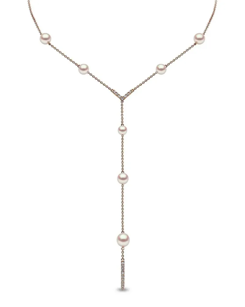 YOKO London Freshwater pearl diamond Trend necklace - Rosa Rosa