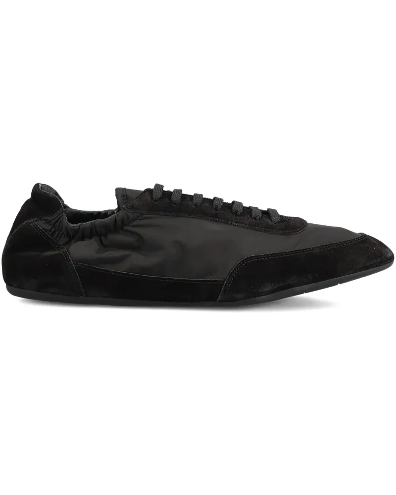 Prada Collapse Sneakers mit Wildledereinsätzen - Schwarz Schwarz