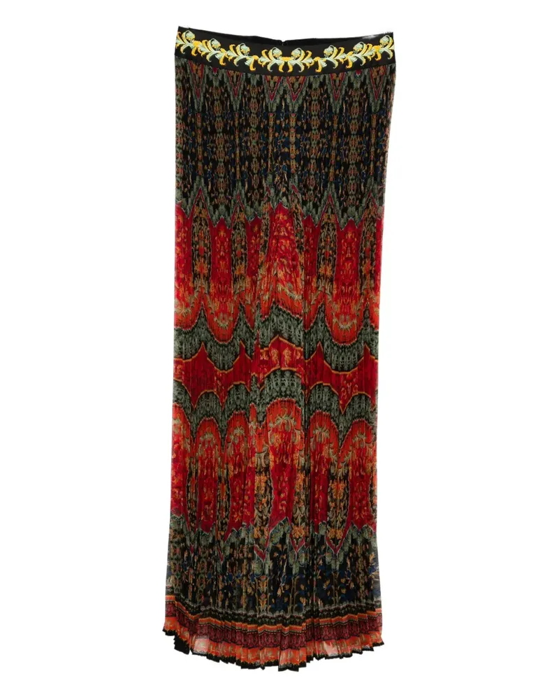 Alice + Olivia Copen Faltenrock mit Print - Schwarz Schwarz