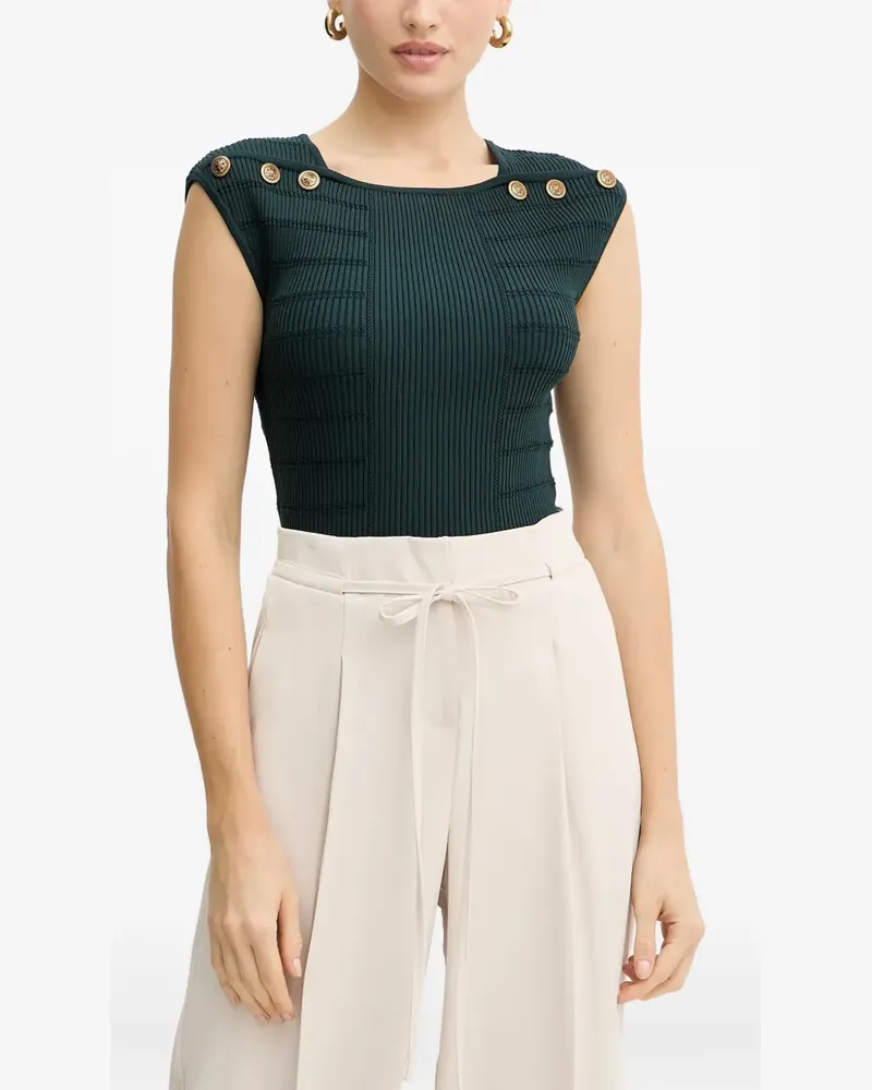 Guess button ribbed top - Grün Grün