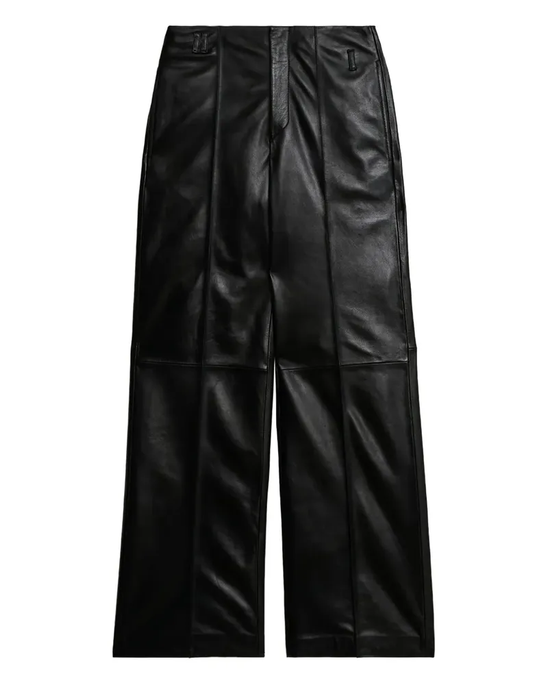 Isabel Marant Ciara Hose aus Leder - Schwarz Schwarz