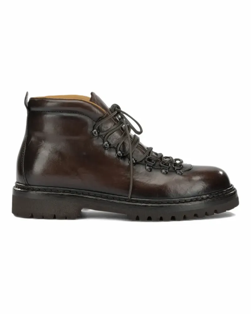 Officine Creative Italia lace-up leather boots - Braun Braun