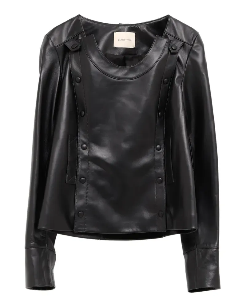 Paloma Wool Ventura double-breasted leather jacket - Schwarz Schwarz