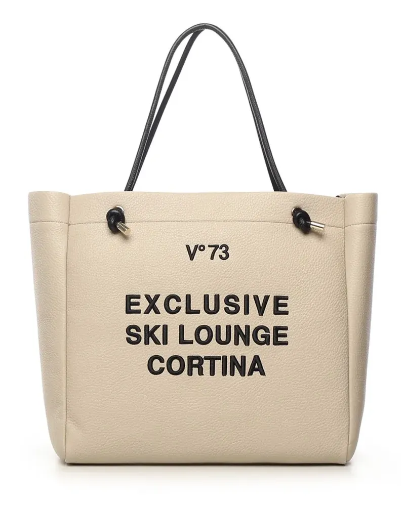 V°73 Cortina Tote Bag mit Knotendetail - Nude Nude