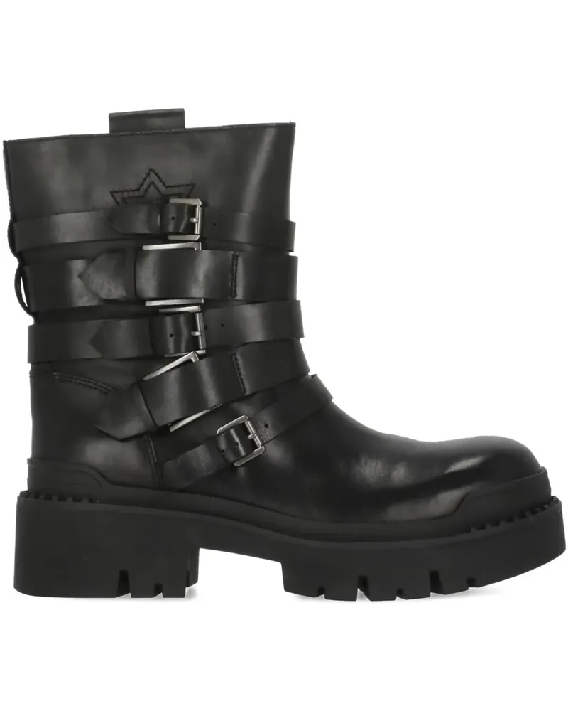 ash straps buckle boots - Schwarz Schwarz