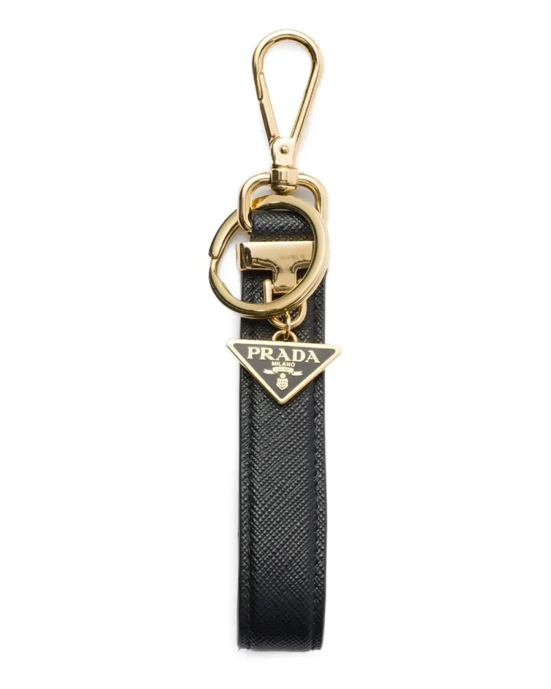 Prada Schlüsselanhänger aus Leder - Schwarz Schwarz