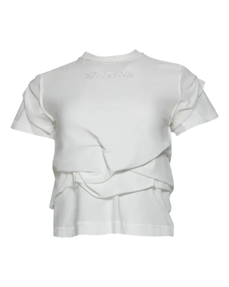 Natasha Zinko Family Bizness Triple t-shirt - Weiß Weiß