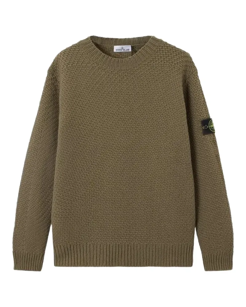 Stone Island 5100055 Pullover aus Lammwolle - Grün Grün