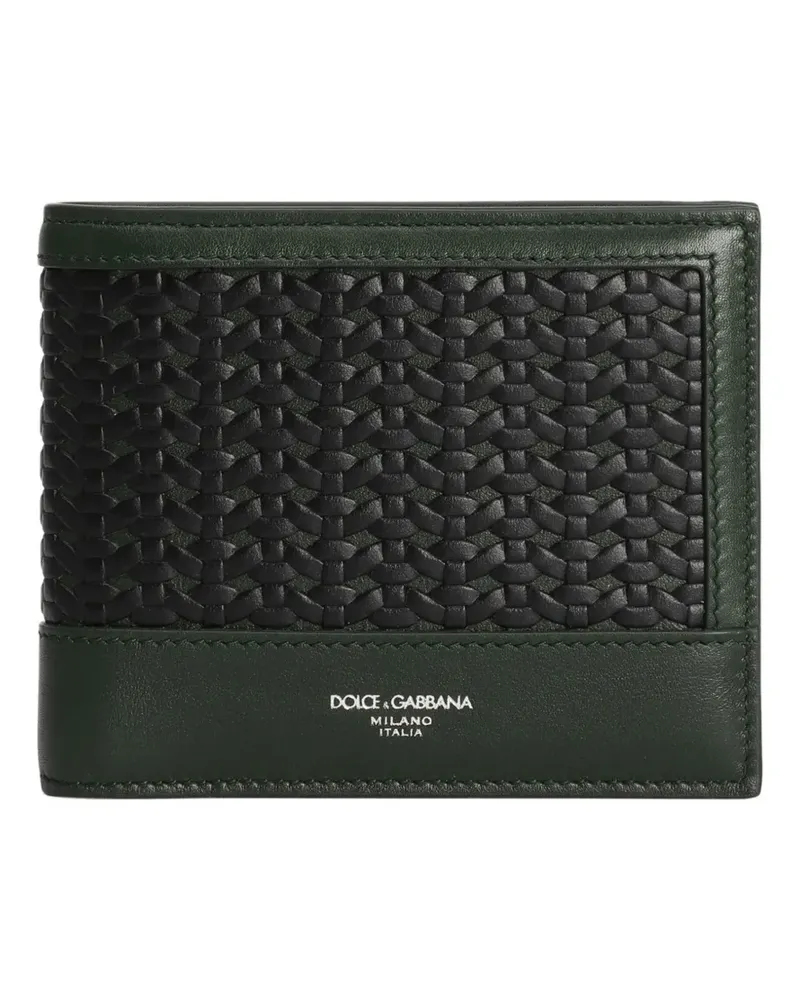 Dolce & Gabbana Portemonnaie mit Webmuster - Grün Grün