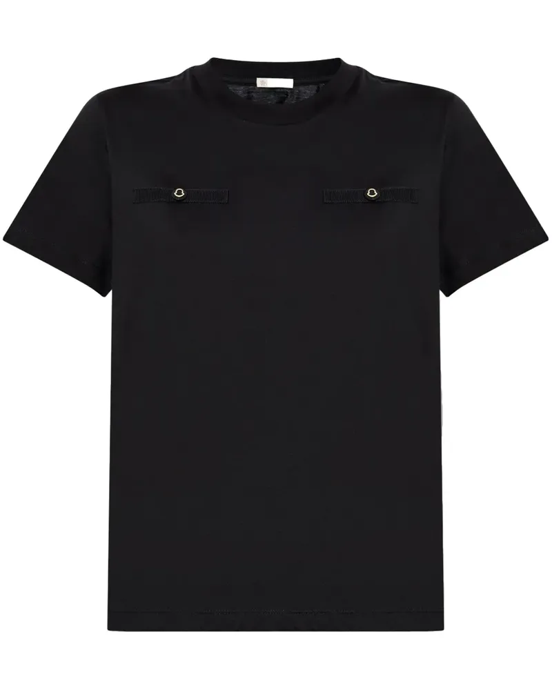 Moncler Klassisches T-Shirt - Schwarz Schwarz