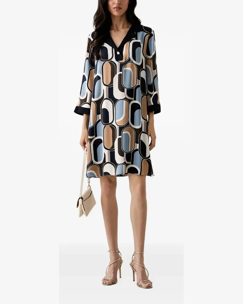 Joseph Ribkoff geometric-print shift dress - Blau Blau