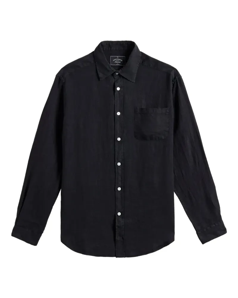 Portuguese Flannel chest-pocket shirt - Schwarz Schwarz