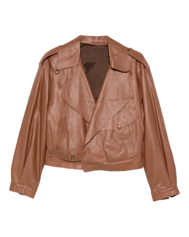Salvatore Santoro Klassische Lederjacke - Braun Braun