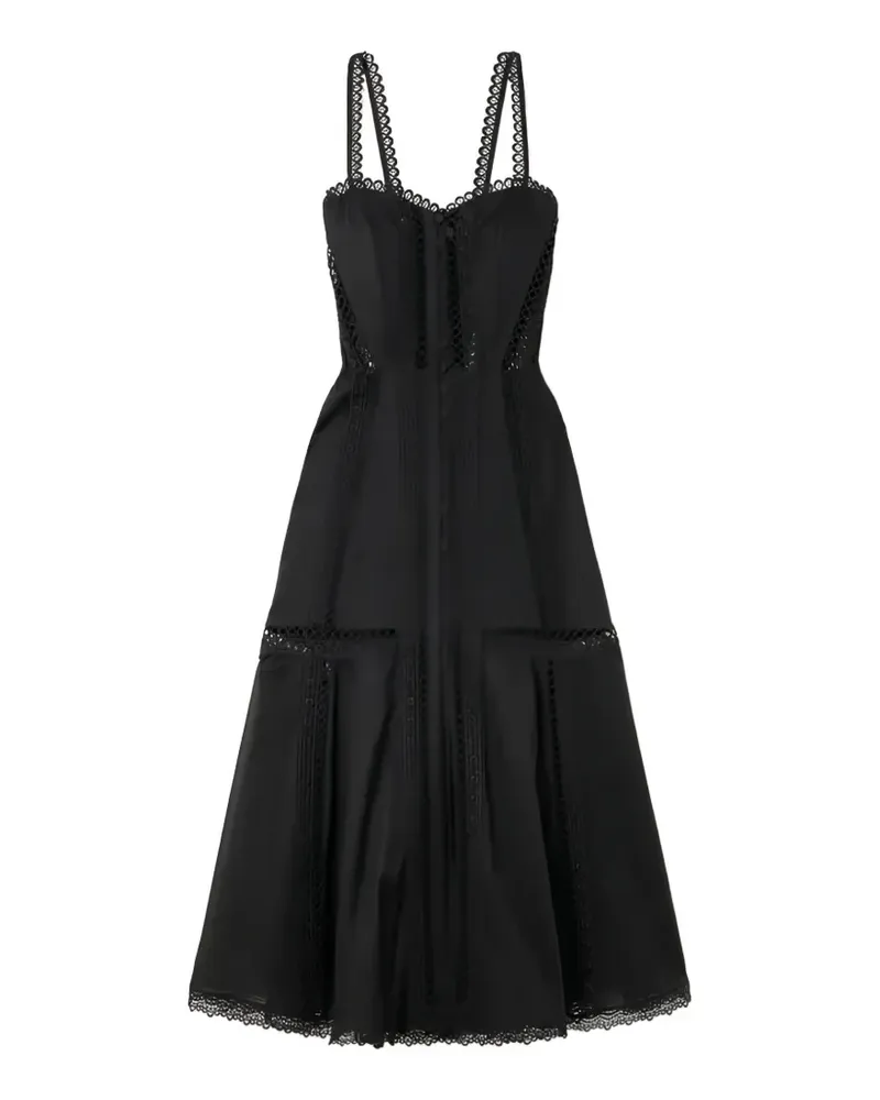 Charo Ruiz Dafelle lace trim maxi dress - Schwarz Schwarz