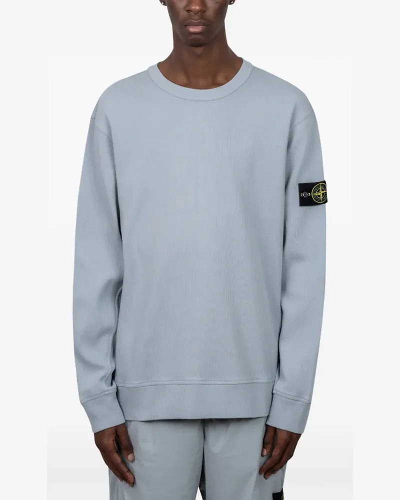 Stone Island Sweatshirt mit Logo-Patch - Blau Blau