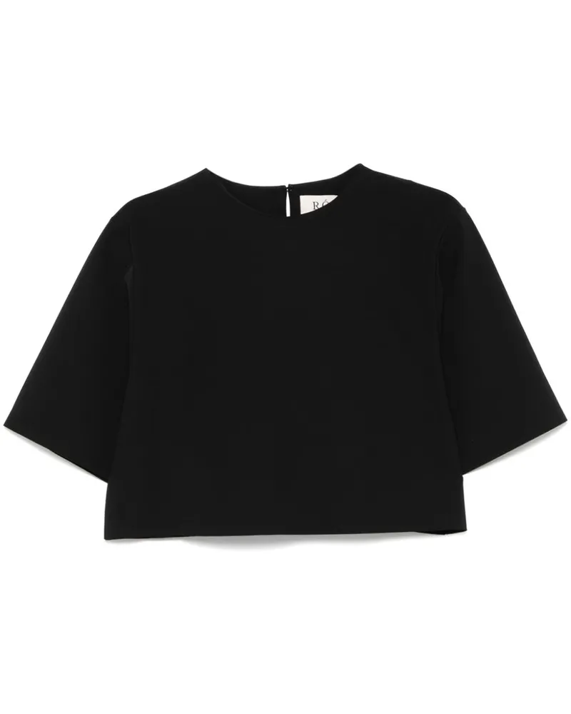 Róhe Scuba Cropped-Top - Schwarz Schwarz