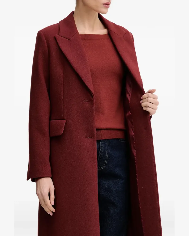 Sisley buttoned pocketed single-breasted coat - Rot Rot