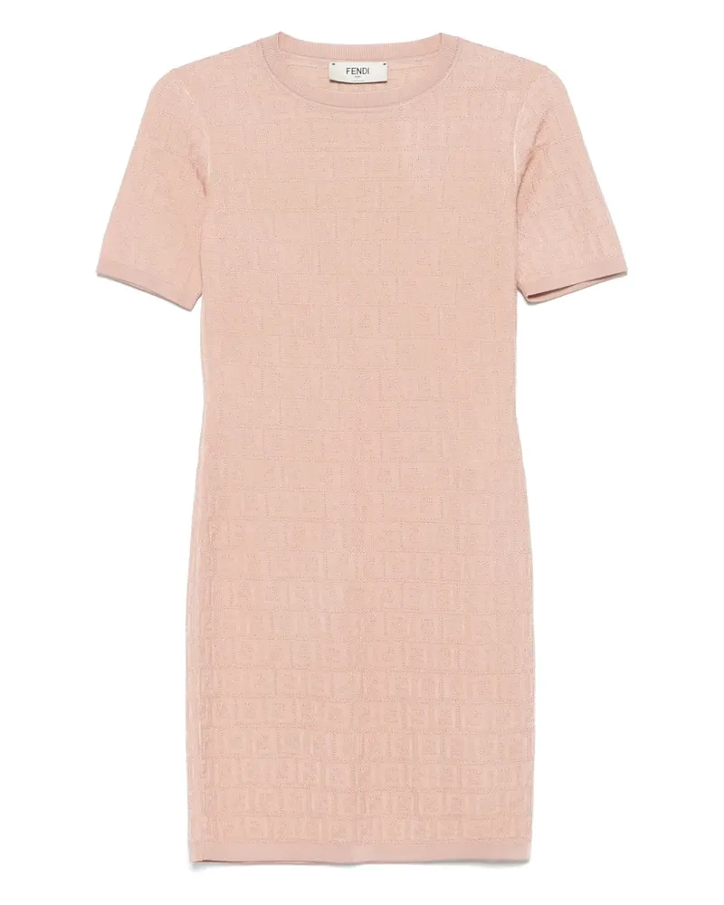 Fendi Minikleid mit Monogramm-Print - Rosa Rosa