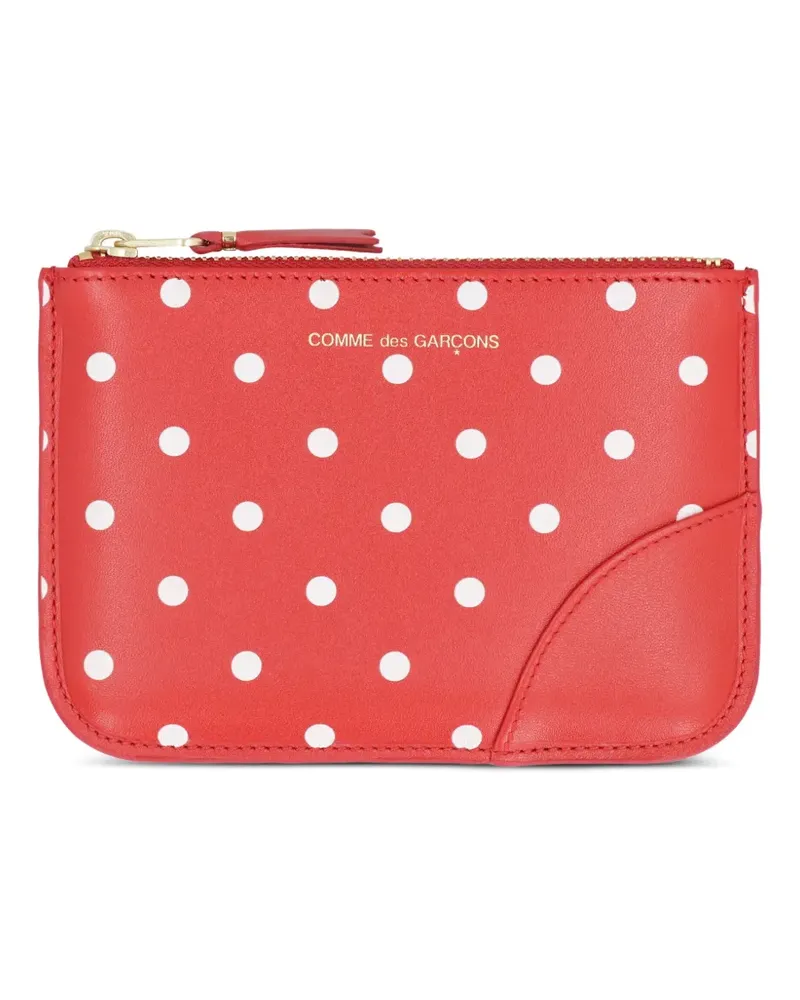 Comme des Garçons Kleine Clutch mit Polka Dots - Rot Rot