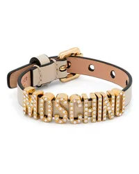 Moschino Armband mit Logo Nude