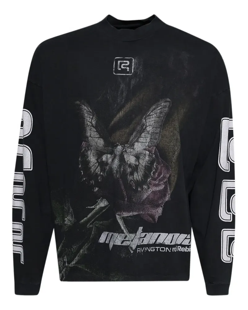 RRR123 Metamoth Langarmshirt - Schwarz Schwarz
