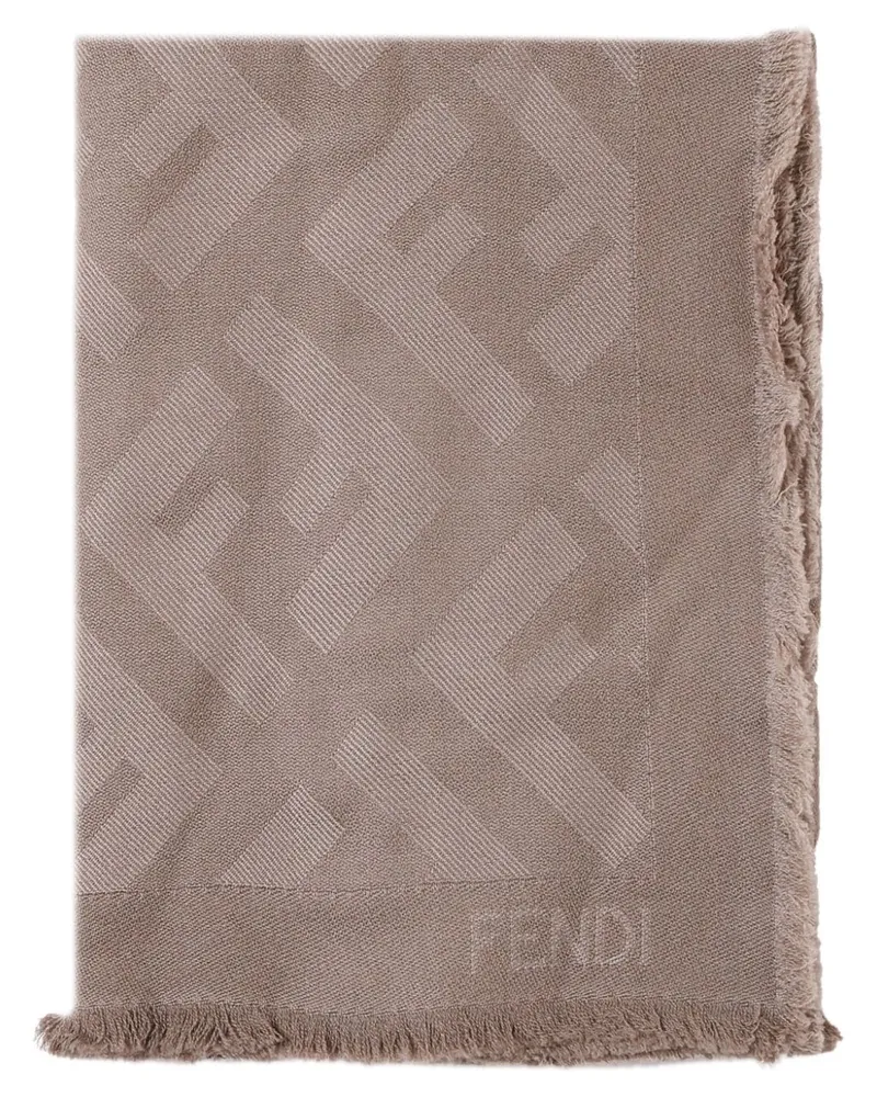 Fendi Klassischer Schal Grau