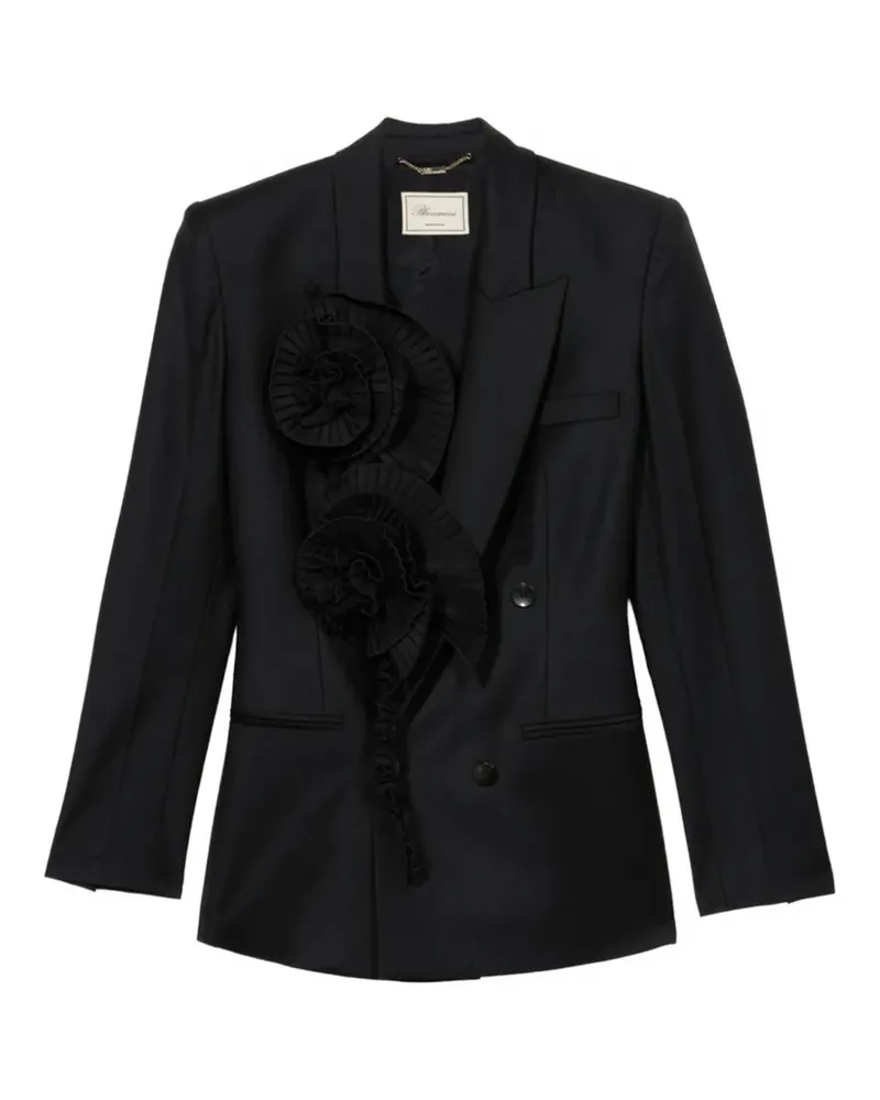 Blumarine Blazer mit Rosenverzierung - Schwarz Schwarz