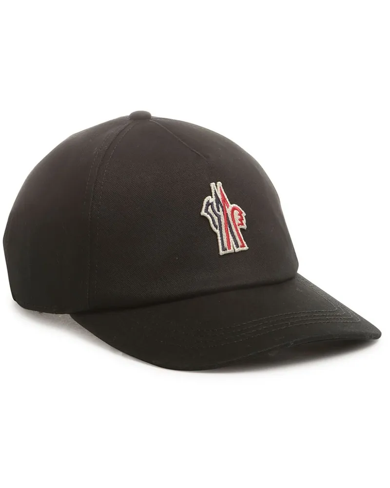 Moncler Baseballkappe mit Logo-Patch - Schwarz Schwarz