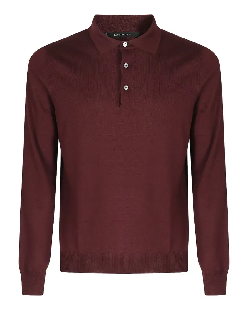 Tagliatore Gestricktes Palmer Poloshirt - Rot Rot