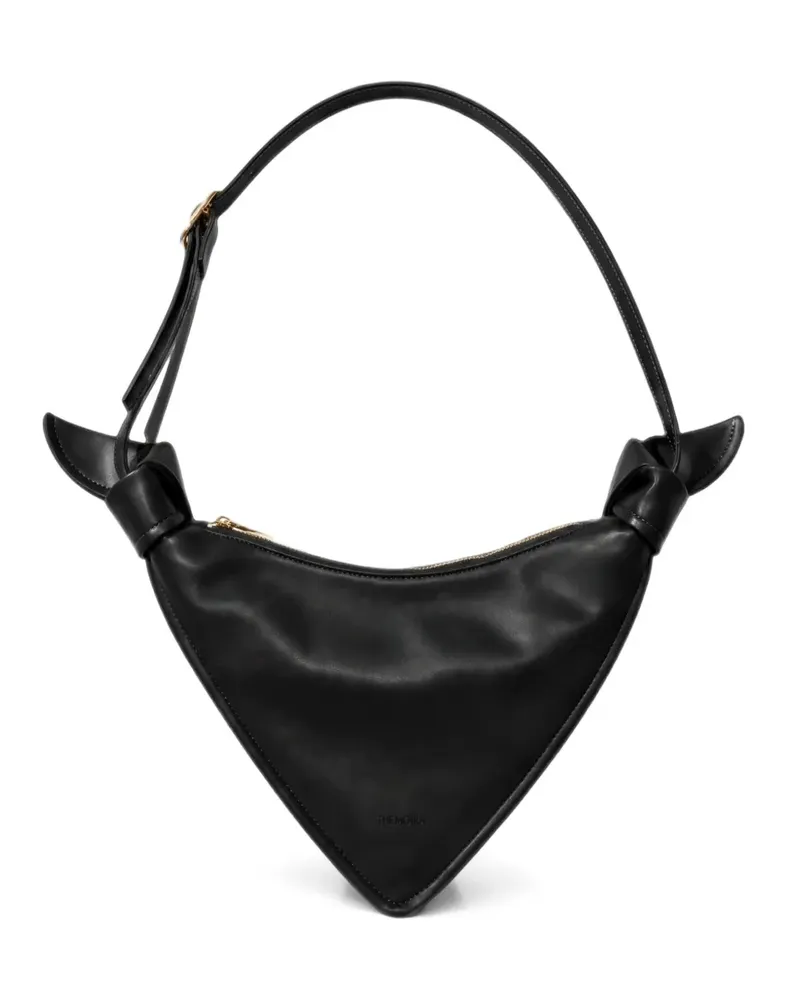THEMOIRÈ knot-detail triangular shoulder bag - Schwarz Schwarz
