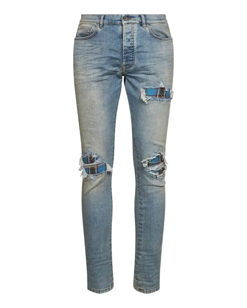 Amiri distressed-effect patched jeans - Blau Blau